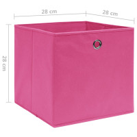 Miniatyr av produktbild för Förvaringslådor 10 st non-woven tyg 28x28x28 cm rosa