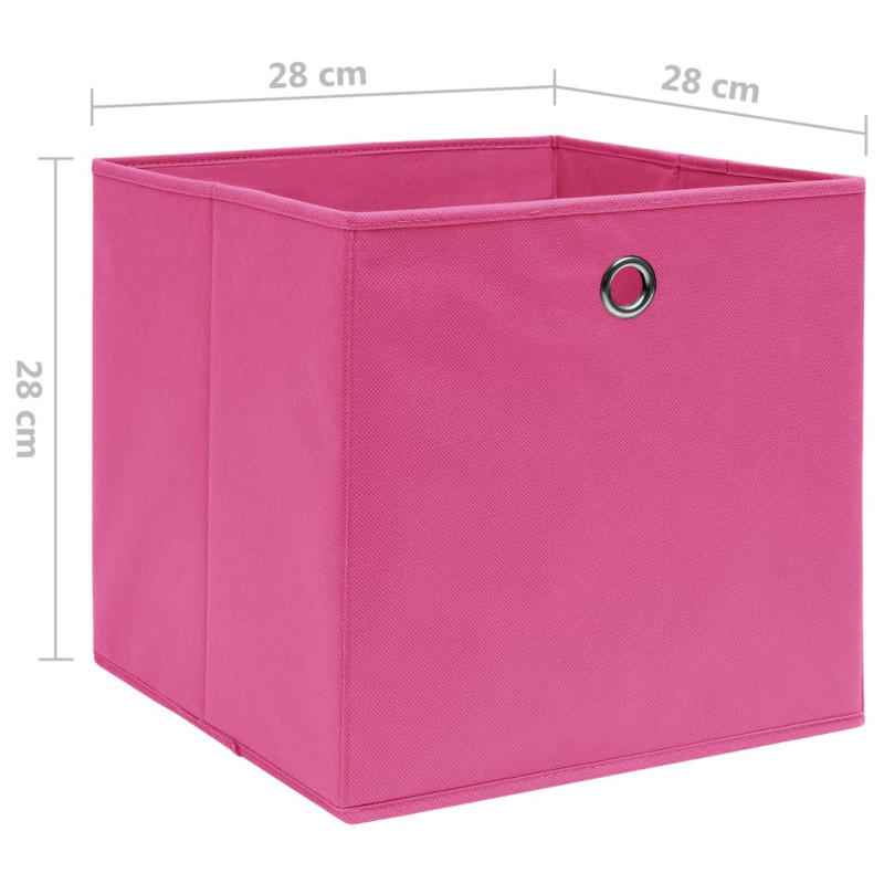 Produktbild för Förvaringslådor 10 st non-woven tyg 28x28x28 cm rosa