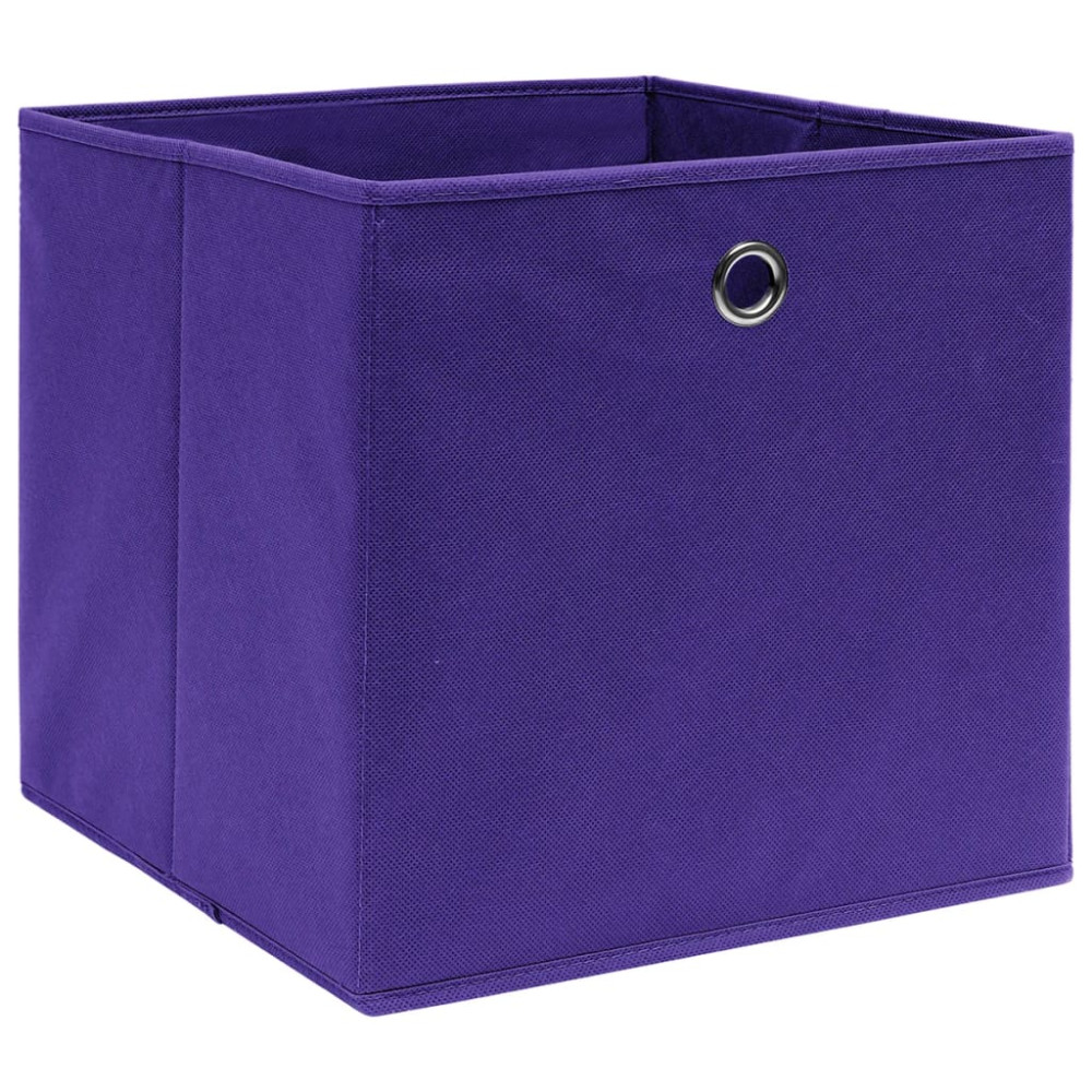 Produktbild för Förvaringslådor 10 st non-woven tyg 28x28x28 cm lila