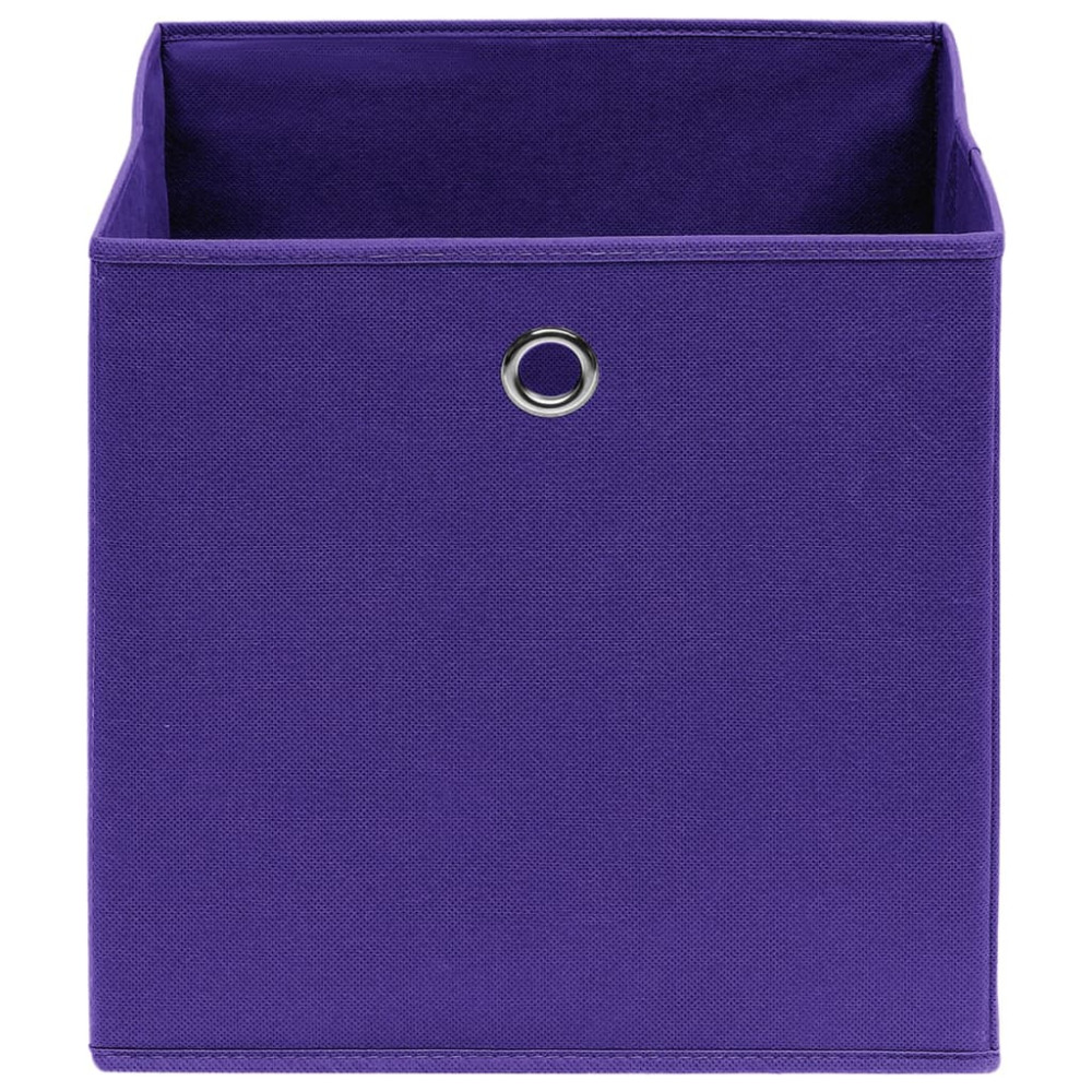 Produktbild för Förvaringslådor 10 st non-woven tyg 28x28x28 cm lila