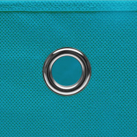 Produktbild för Förvaringslådor med lock 10 st 28x28x28 cm babyblå