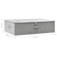 Miniatyr av produktbild för Förvaringslåda tyg 70x40x18 cm grå