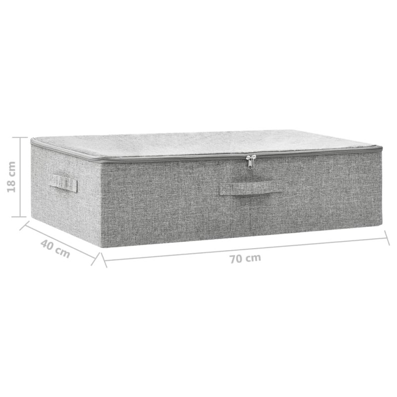 Produktbild för Förvaringslåda tyg 70x40x18 cm grå