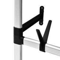 Produktbild för Teleskopisk skohylla med stänger aluminium