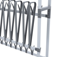 Produktbild för Skohylla med hjul silver 89x27x120 cm
