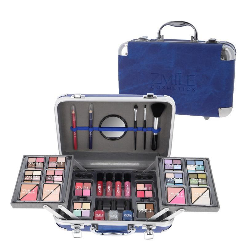 Produktbild för Makeup Box Traveller Blue Vegan