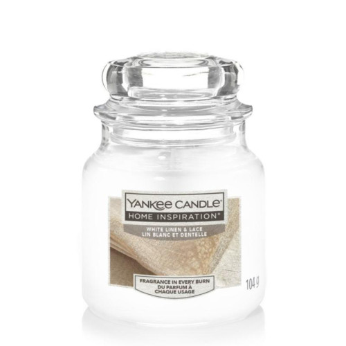 Yankee Candle Home Inspiration Small White Linen & Lace 104g