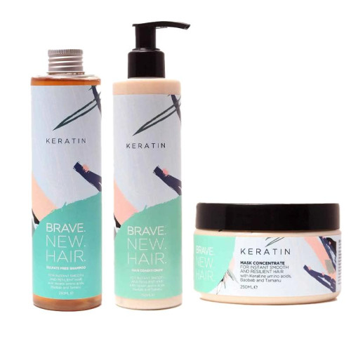 Brave. New. Hair. 3-pack Brave. New. Hair. Keratin Schampoo + Conditioner + Mask
