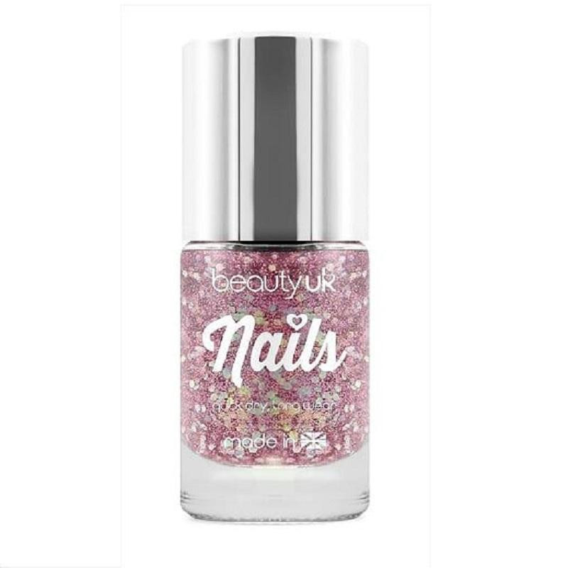 Produktbild för Beauty UK Glitter Nail Polish - Stardust Pink