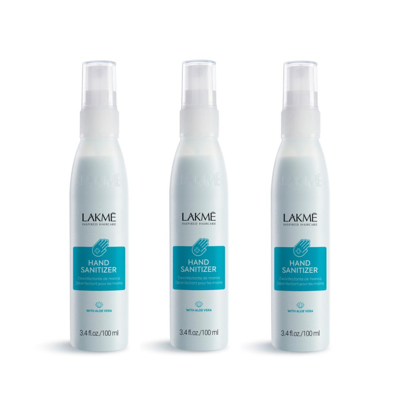Produktbild för 3-pack Lakmé Hand Sanitizer With Aloe Vera 100ml
