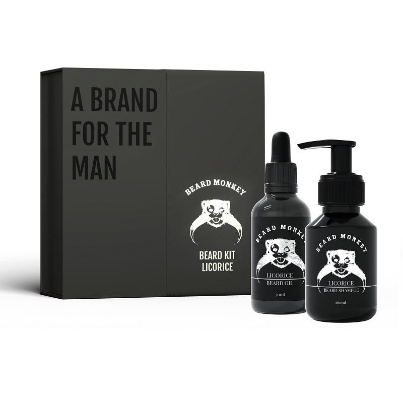 Produktbild för Giftset Beard Monkey Beard Kit Licorice 2023