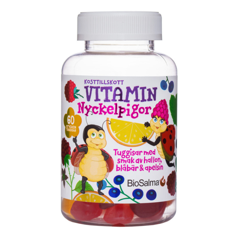 Produktbild för Vitamin Nyckelpigor 60ST