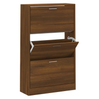 Produktbild för Skohylla sonoma-ek 63x24x103 cm konstruerat trä