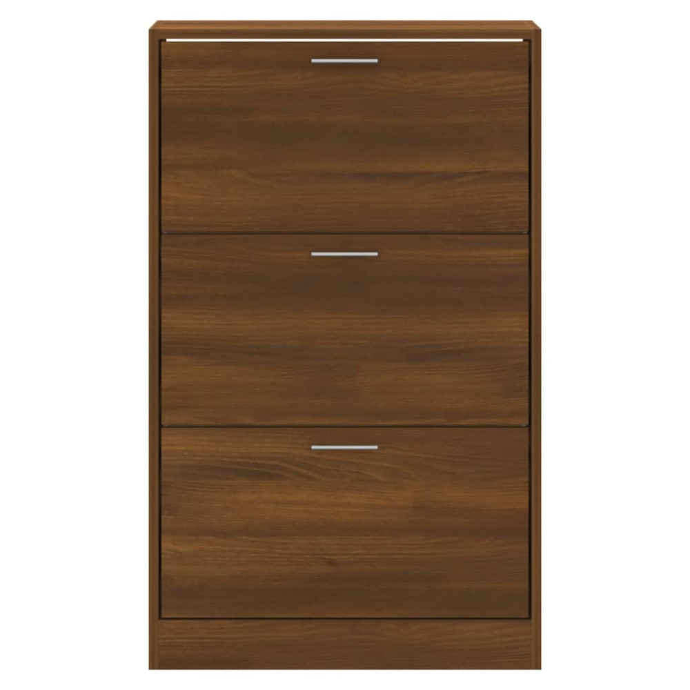 Produktbild för Skohylla sonoma-ek 63x24x103 cm konstruerat trä