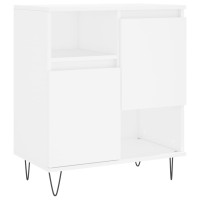 Produktbild för Skänk 2 delar Vit konstruerat trä
