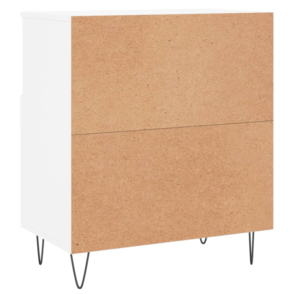 Produktbild för Skänk 2 delar Vit konstruerat trä