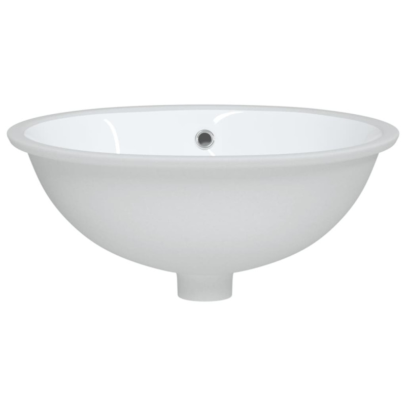 Produktbild för Handfat vit 47x39x21 cm ovalt keramik