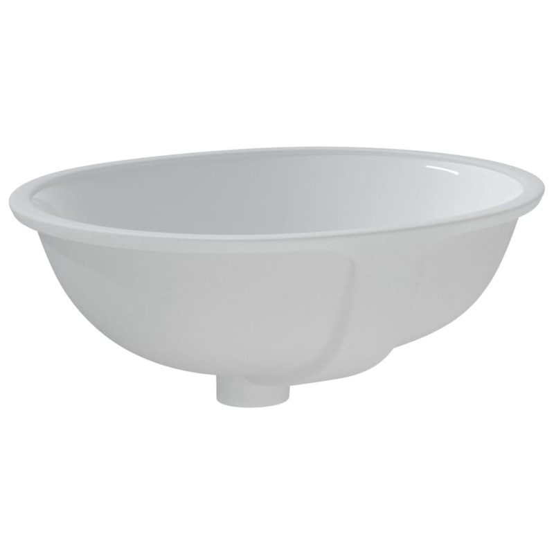 Produktbild för Handfat vit 47x39x21 cm ovalt keramik