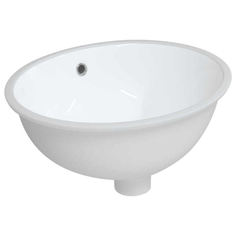 Produktbild för Handfat vit 43x35x19 cm ovalt keramik