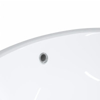 Produktbild för Handfat vit 43x35x19 cm ovalt keramik