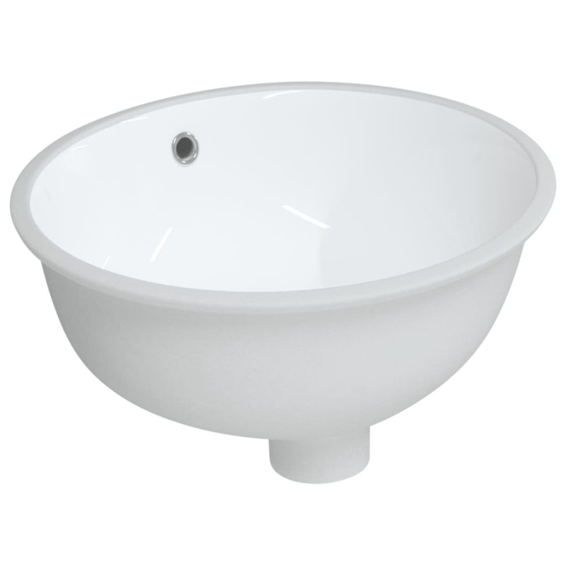 Produktbild för Handfat vit 37x31x17,5 cm ovalt keramik
