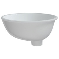 Miniatyr av produktbild för Handfat vit 37x31x17,5 cm ovalt keramik