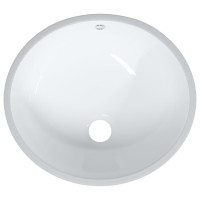 Produktbild för Handfat vit 38,5x33,5x19 cm ovalt keramik