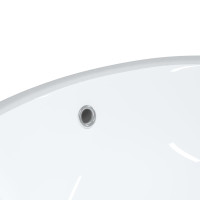 Produktbild för Handfat vit 38,5x33,5x19 cm ovalt keramik