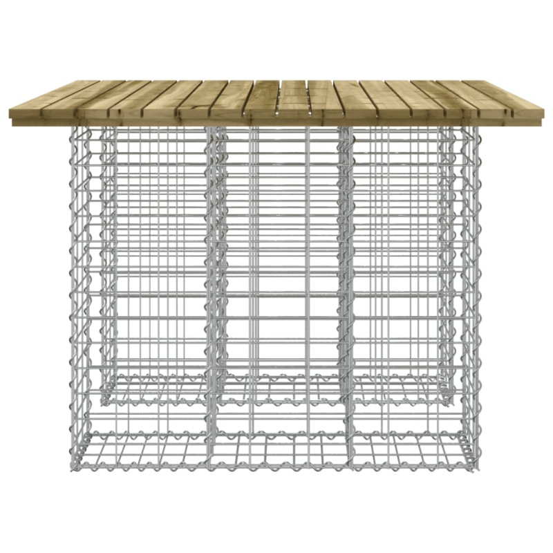 Produktbild för Trädgårdsbänk gabion-design 100x102x72 cm impregnerad furu