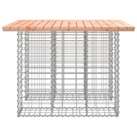 Produktbild för Trädgårdsbänk gabion-design 100x102x72 cm massivt douglasträ