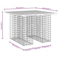 Produktbild för Trädgårdsbänk gabion-design 100x102x72 cm massivt douglasträ