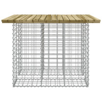 Produktbild för Trädgårdsbänk gabion-design 100x102x72 cm impregnerad furu