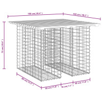 Produktbild för Trädgårdsbänk gabion-design 100x102x72 cm impregnerad furu