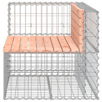 Produktbild för Trädgårdsbänk gabion-design 92x71x65,5 cm massivt douglasträ