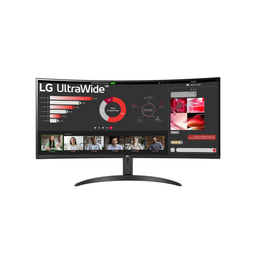 LG Electronics LG 34WR50QC-B platta pc-skärmar 86,4 cm (34") 3440 x 1440 pixlar UltraWide Quad HD LCD Svart