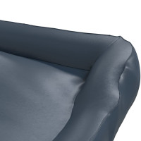 Produktbild för Hundbädd mörkblå 80x68x23 cm konstläder