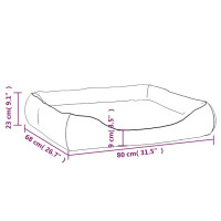 Produktbild för Hundbädd mörkblå 80x68x23 cm konstläder