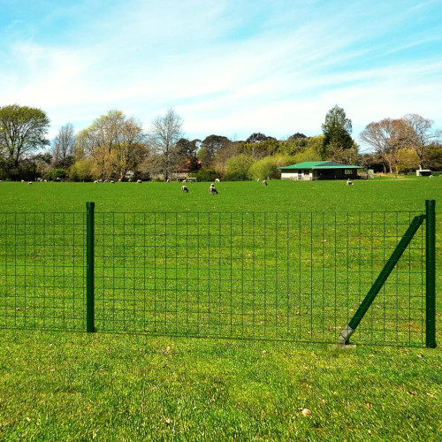 vidaXL Eurofence stål 25 x 1,2 m grön