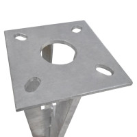 Produktbild för Markspett med stolphållare 2 st stål