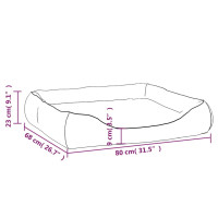 Produktbild för Hundbädd brun 80x68x23 cm konstläder