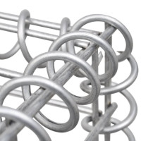 Produktbild för Gabionkorg med lock galvaniserad tråd 100 x 80 x 30 cm