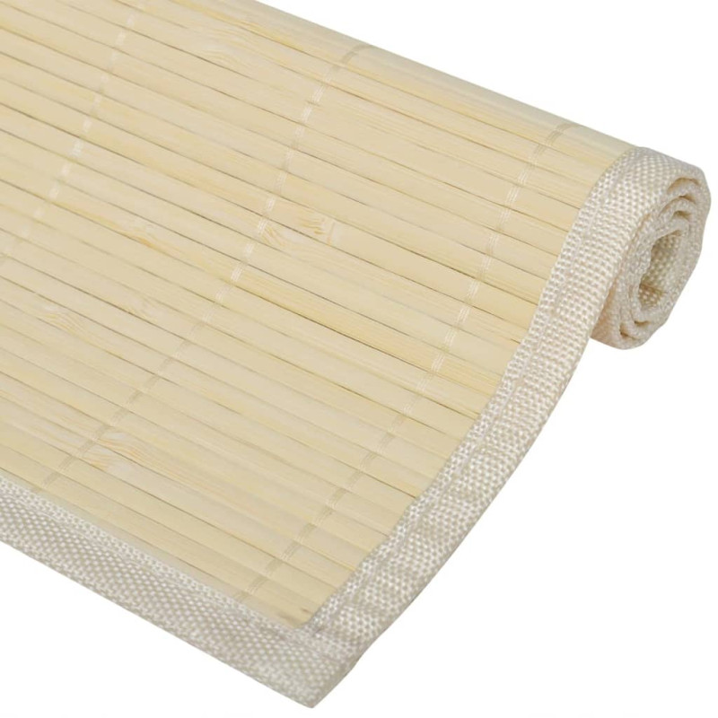 Produktbild för 6 Bordstabletter i bambu 30 x 45 cm naturfärg