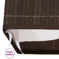 Produktbild för Tvättkorg i bambu rektangulär mörkbrun