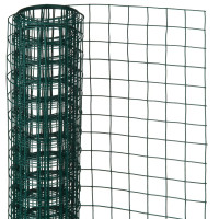 Produktbild för Nature Ståltrådsnät fyrkantig 0,5x5 m 13 mm plastbelagd stål grön