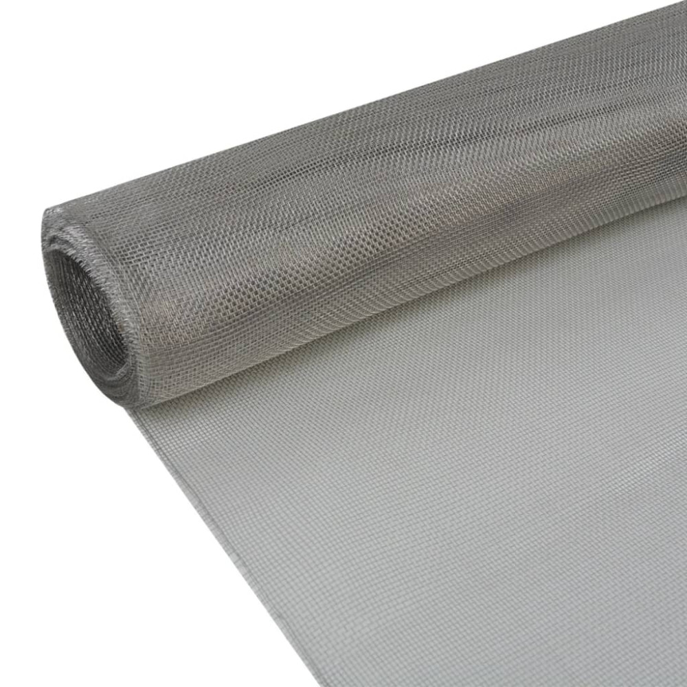 Produktbild för Insektsnät rostfritt stål 100x500 cm silver