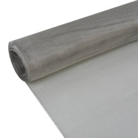 Produktbild för Insektsnät rostfritt stål 100x500 cm silver