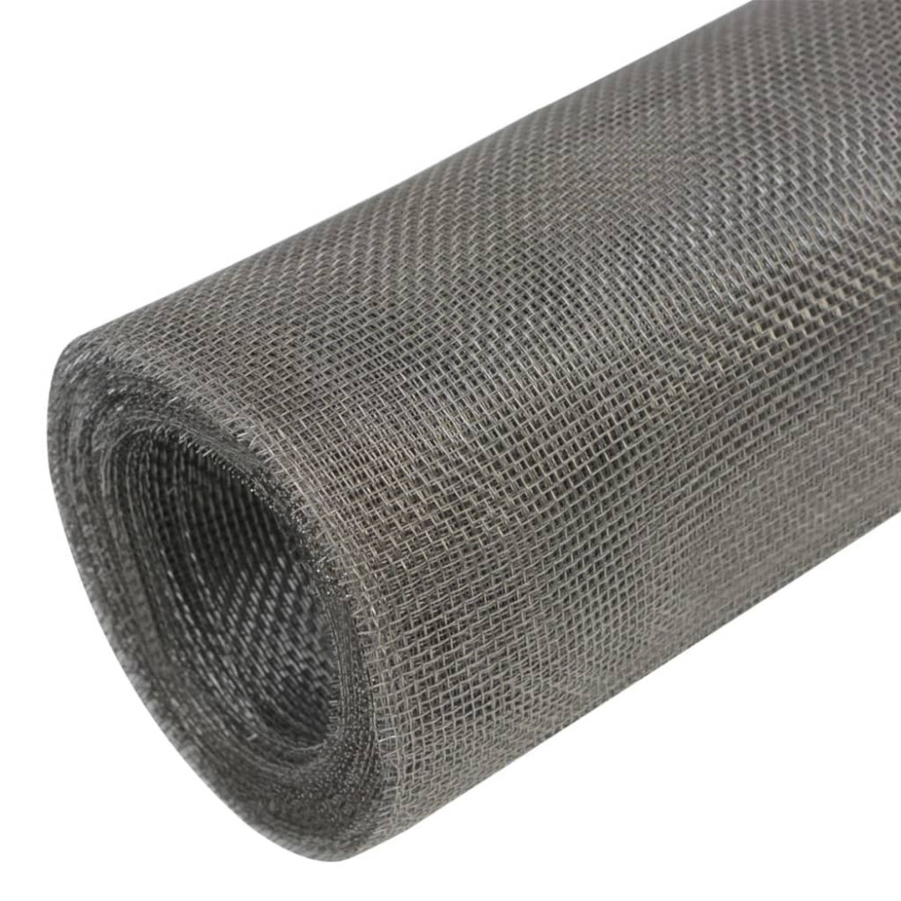 Produktbild för Insektsnät rostfritt stål 100x1000 cm silver