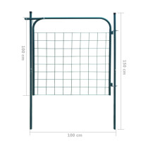 Produktbild för Trädgårdsgrind 100x100 cm antracit