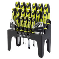 Miniatyr av produktbild för Draper Tools Sats med skruvmejslar, insexnycklar och bits grön 78619