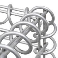 Produktbild för Gabionkorg U-formad galvaniserat stål 240x20x100 cm